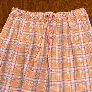 Karen Neuburger Pink and Orange Plaid Sleep Pants